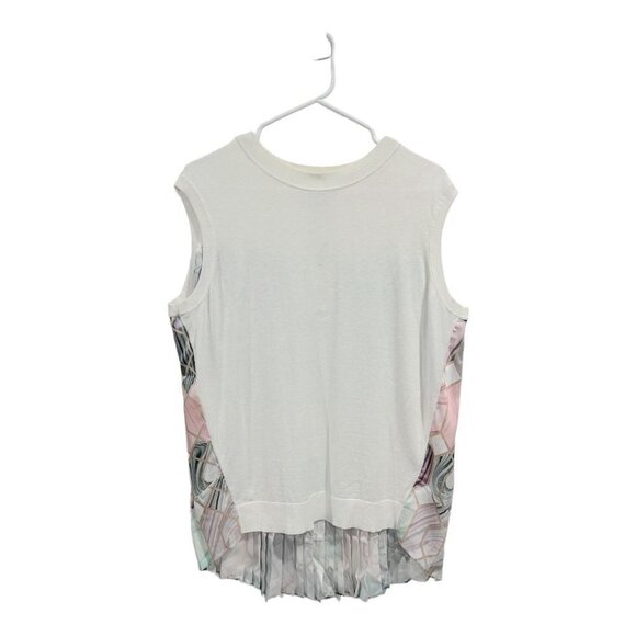 TED BAKER CLARIEY Sea of Clouds Pleated Sleeveless Knit Top - Picture 7 of 9